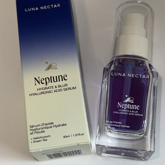 Luna Nectar Other - Luna Nectar Neptune Blur & Hydrate Hyaluronic Acid Facial Serum 1oz NEW